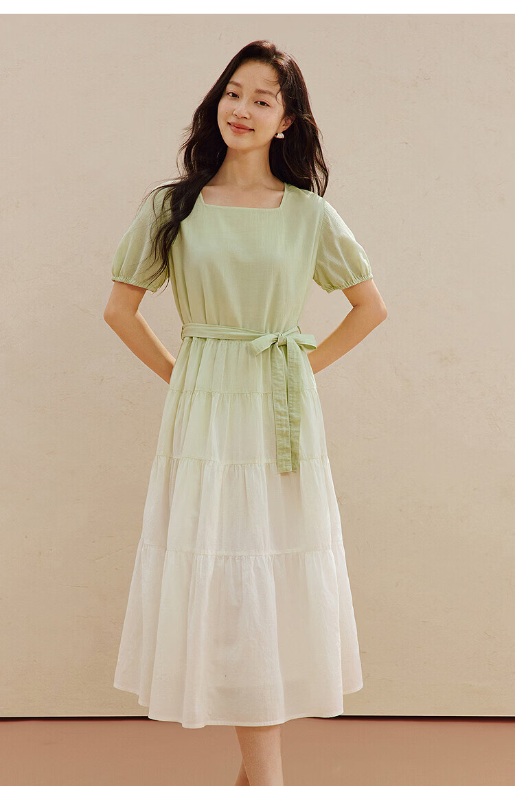 INMAN Gradient Vacation Style Dress 2026 Summer New Loose Long Dress for Women 13